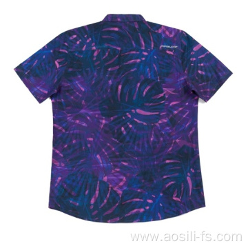 Latest Men's woven poly spandex shirt